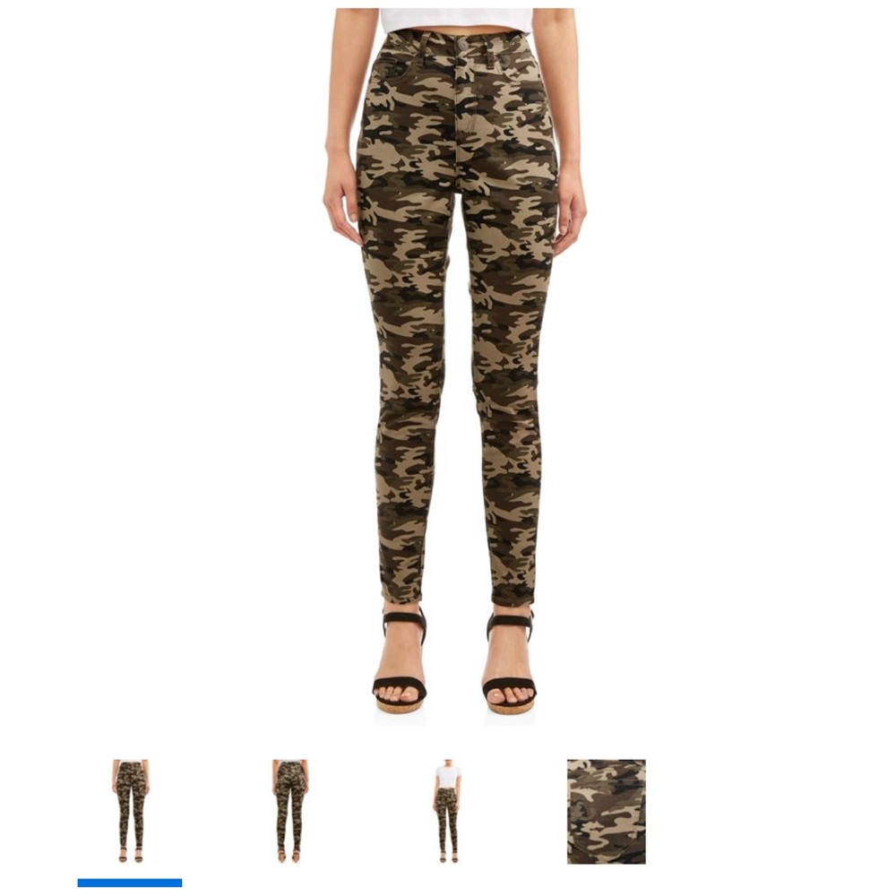 No Boundaries Camo High Rise Skinny Jeans